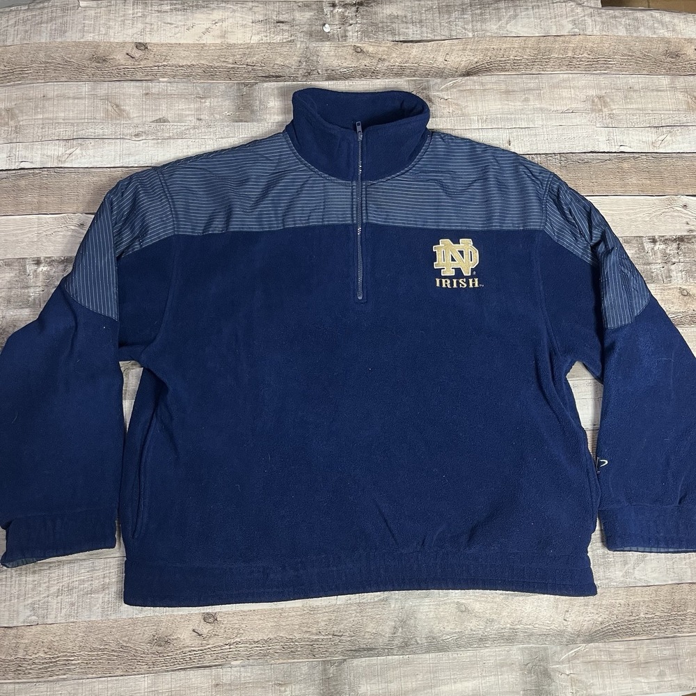 Notre Dame Jacket Men's Size XL Blue Vintage Logo Athletic Fighting Irish